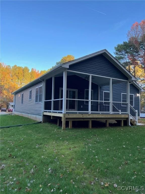 94 Dingley Rd, Montross, VA 22520 - back of property featuring a lawn