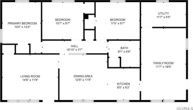 1501 Campbell Dr, Petersburg, VA 23803 - view of floor plan / room layout