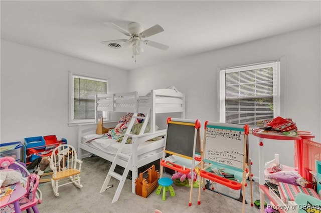 7486 Roaring Springs Rd, Gloucester, VA 23062 - carpeted bedroom featuring ceiling fan