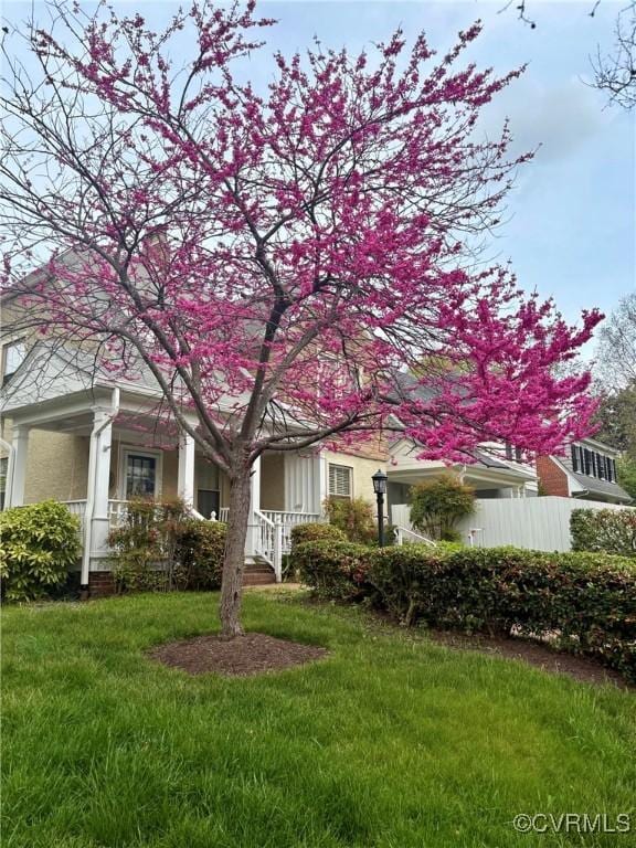1520 Bellevue Ave, Richmond, VA 23227 - view of property hidden behind natural elements with a porch