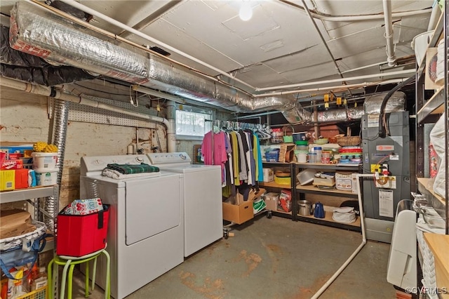 1520 Bellevue Ave, Richmond, VA 23227 - below grade area with washing machine and dryer and heating unit