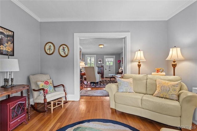 1520 Bellevue Ave, Richmond, VA 23227 - living room with wood-type flooring and ornamental molding