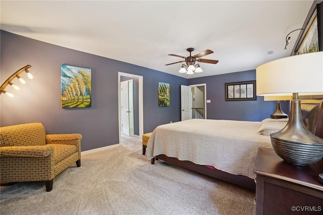 8390 Bink Pl, Mechanicsville, VA 23111 - bedroom featuring carpet floors, baseboards, and a ceiling fan