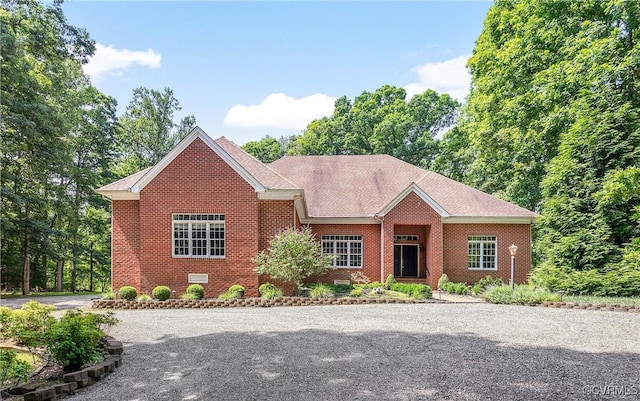 2017 Valley Springs Ct, Powhatan, VA 23139 - view of front of home with brick siding and gravel driveway