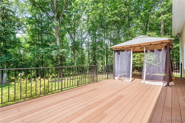 2017 Valley Springs Ct, Powhatan, VA 23139 - wooden terrace featuring a gazebo