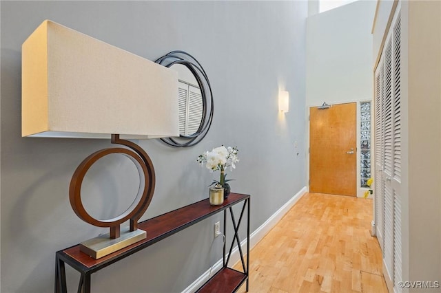 306 N 26th St Unit U222, Richmond, VA 23223 - hall with wood finished floors, baseboards, and plenty of natural light