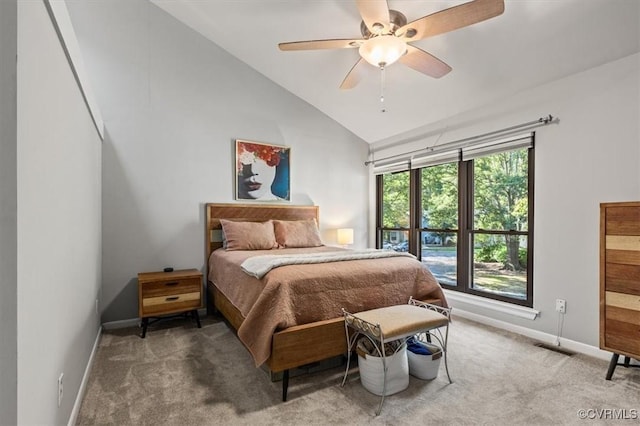 2990 Woodbridge Crossing Dr, Midlothian, VA 23112 - carpeted bedroom featuring vaulted ceiling and a ceiling fan
