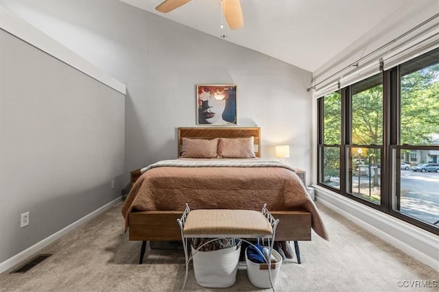 2990 Woodbridge Crossing Dr, Midlothian, VA 23112 - bedroom featuring vaulted ceiling, carpet, and a ceiling fan