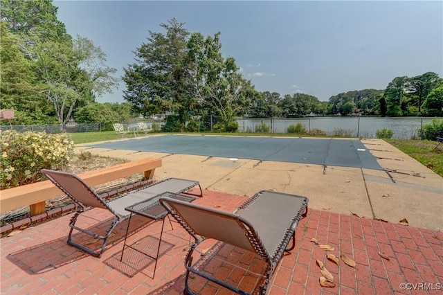 330 Cardinal Ln, White Stone, VA 22578 - view of swimming pool with a water view and a patio area