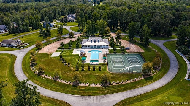118 Old Field Rd, Irvington, VA 22480 - drone / aerial view of a pool and a forest