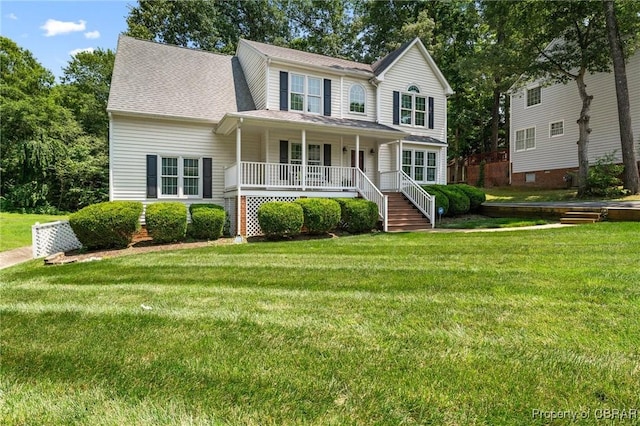 6402 Willow Landing Way, Chester, VA 23831 - view of front of house featuring a porch and a front yard