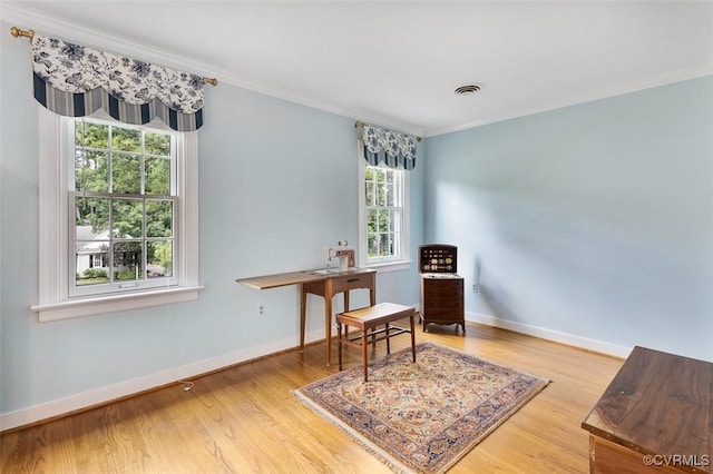 1813 Locust Hill Rd, Henrico, VA 23238 - home office featuring ornamental molding and wood finished floors