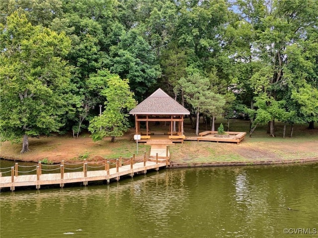 2750 Old Point Dr, Henrico, VA 23233 - dock with a gazebo and a water view