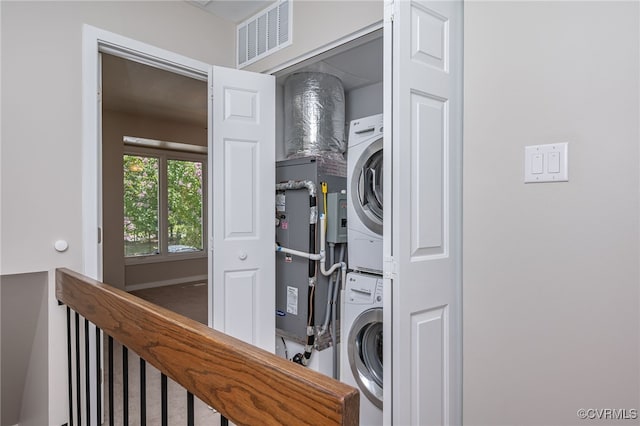 2750 Old Point Dr, Henrico, VA 23233 - laundry area with stacked washer / dryer