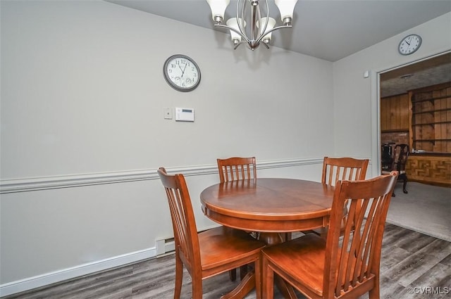 2931 Delfin Rd, Midlothian, VA 23112 - dining room with wood finished floors and a chandelier