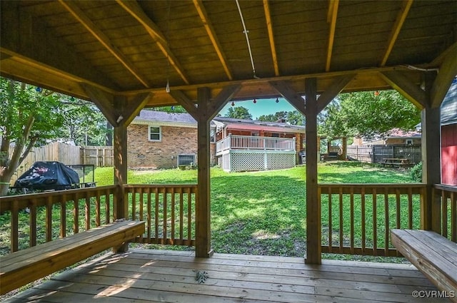 2931 Delfin Rd, Midlothian, VA 23112 - wooden terrace with a fenced backyard