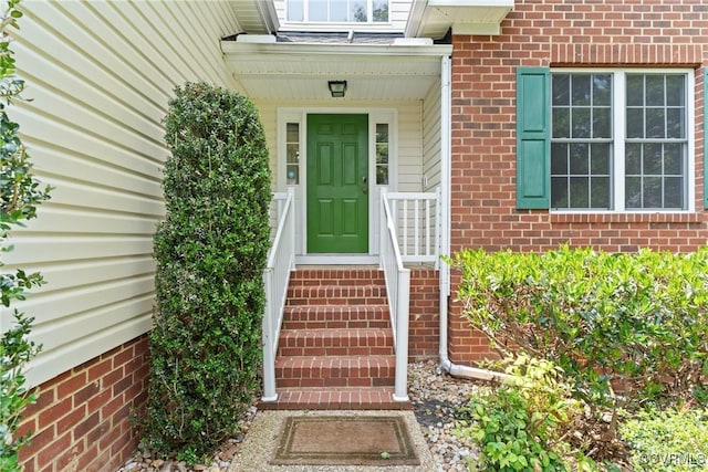 11830 Cedar Landing Ter, Chesterfield, VA 23831 - doorway to property featuring brick siding