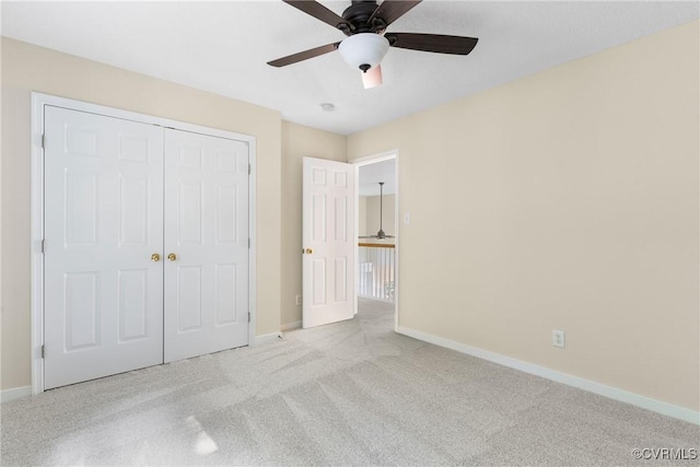 11830 Cedar Landing Ter, Chesterfield, VA 23831 - unfurnished bedroom featuring carpet floors, baseboards, a closet, and a ceiling fan