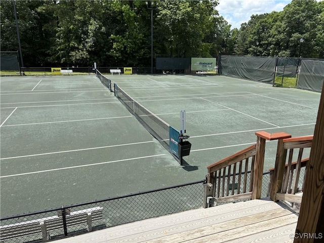 15023 Manor Gate Ct, Midlothian, VA 23112 - view of tennis court with community basketball court and view of wooded area