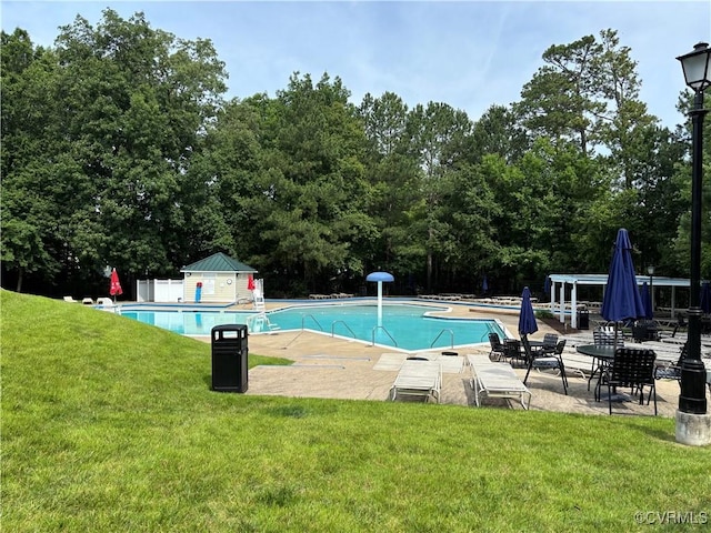 15023 Manor Gate Ct, Midlothian, VA 23112 - community pool with a patio area