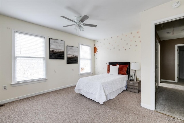 12321 Boxford Ln, Chesterfield, VA 23114 - bedroom featuring carpet floors, baseboards, and a ceiling fan