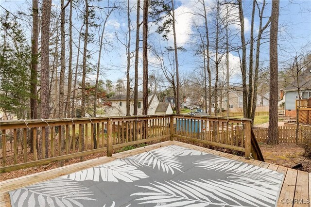 12321 Boxford Ln, Chesterfield, VA 23114 - wooden deck featuring a residential view