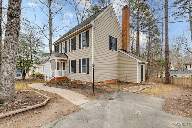 12321 Boxford Ln, Chesterfield, VA 23114 - view of front facade featuring crawl space and a chimney