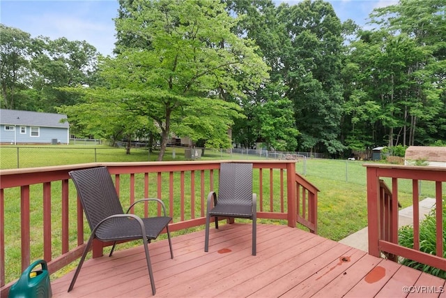 7708 Walnut Cir, Quinton, VA 23141 - wooden terrace with view of wooded area