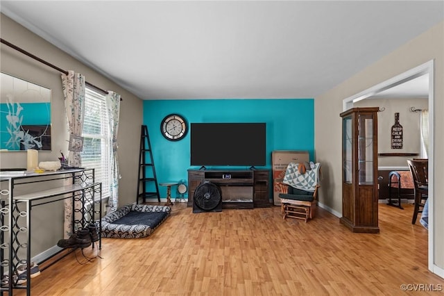 9540 Alfaree Rd, Chesterfield, VA 23237 - living room featuring wood finished floors and baseboards