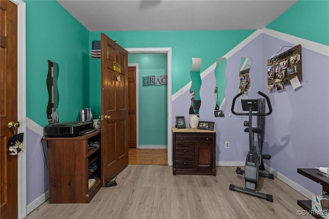9540 Alfaree Rd, Chesterfield, VA 23237 - exercise area with light wood-style floors and baseboards