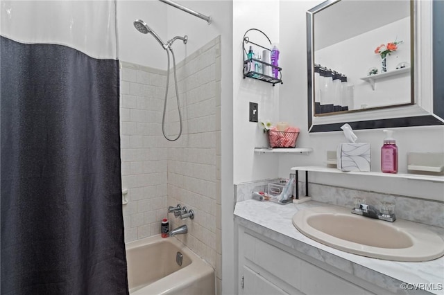 9540 Alfaree Rd, Chesterfield, VA 23237 - bathroom with shower / bathtub combination with curtain and vanity