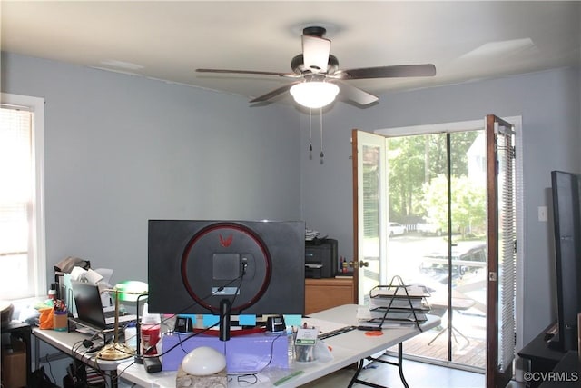 9540 Alfaree Rd, Chesterfield, VA 23237 - office featuring ceiling fan