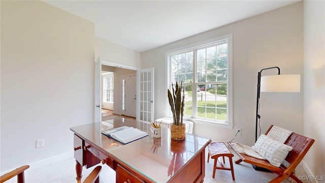 11706 Black Alder Dr, Moseley, VA 23120 - home office with baseboards and light colored carpet