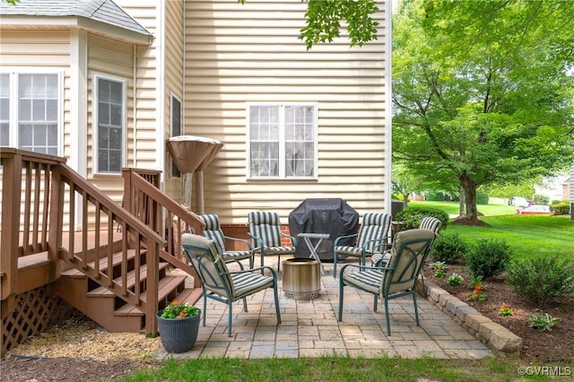 8940 Kings Charter Dr, Hanover, VA 23116 - view of patio / terrace featuring a grill