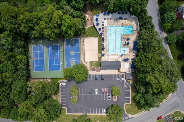 8940 Kings Charter Dr, Hanover, VA 23116 - aerial overview of property's location featuring a pool