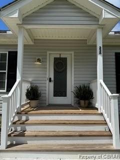 230 Roseneath Ave, Kilmarnock, VA 22482 - property entrance with a porch