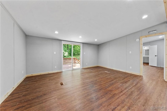 10780 Winchester Dr, Amelia Courthouse, VA 23002 - unfurnished room with wood finished floors and recessed lighting