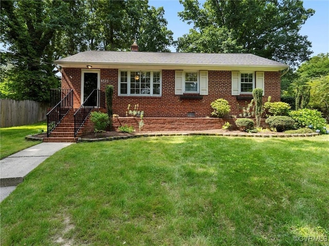 8525 Mark Lawn Dr, Henrico, VA 23229 - view of front facade featuring brick siding and a chimney