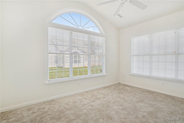 8156 Cool Summer Dr, Mechanicsville, VA 23111 - empty room with lofted ceiling, carpet floors, and ceiling fan