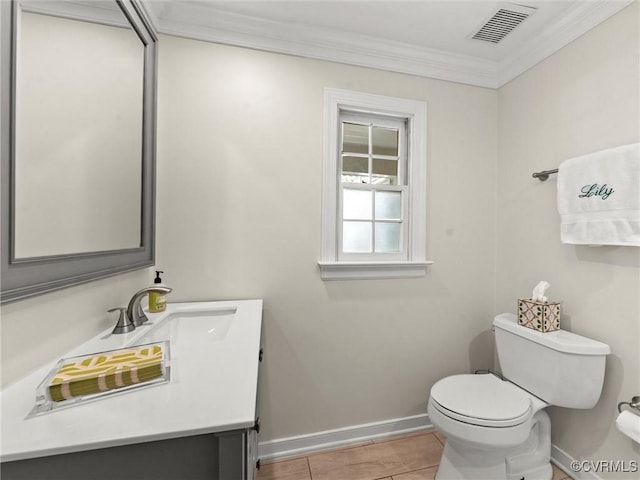 9606 Carterwood Rd, Henrico, VA 23229 - half bath with vanity and ornamental molding