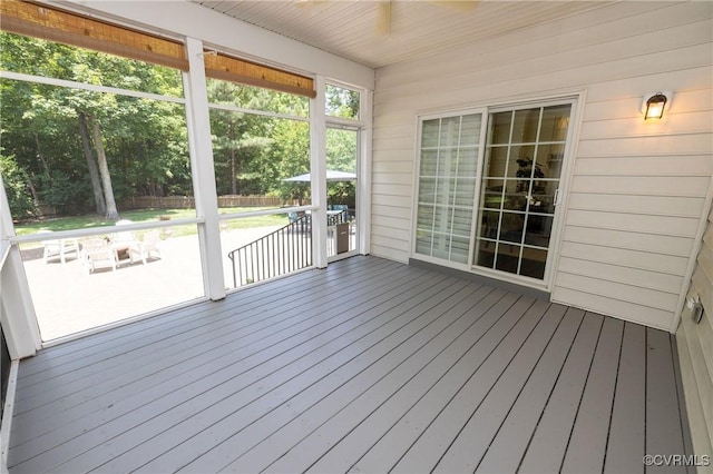 14006 Riverdowns N Mews, Midlothian, VA 23113 - unfurnished sunroom with a ceiling fan