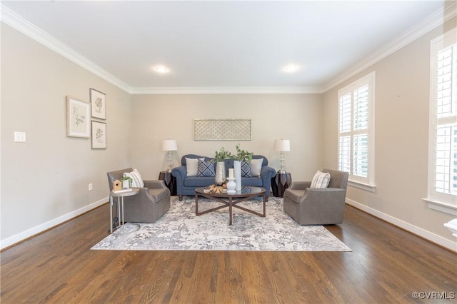 14006 Riverdowns N Mews, Midlothian, VA 23113 - living area with wood finished floors, crown molding, plenty of natural light, and baseboards