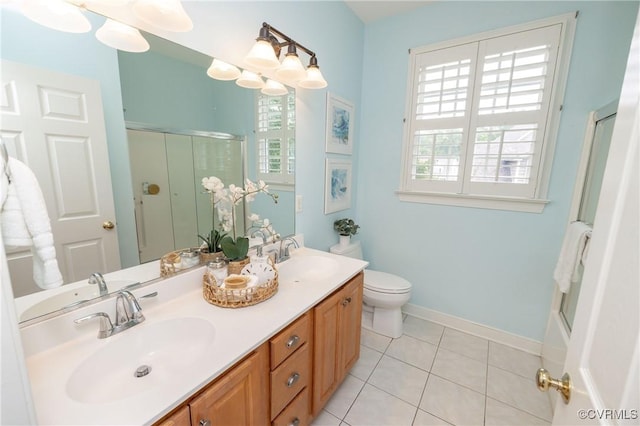 14006 Riverdowns N Mews, Midlothian, VA 23113 - full bath featuring a shower with door, plenty of natural light, and tile patterned flooring