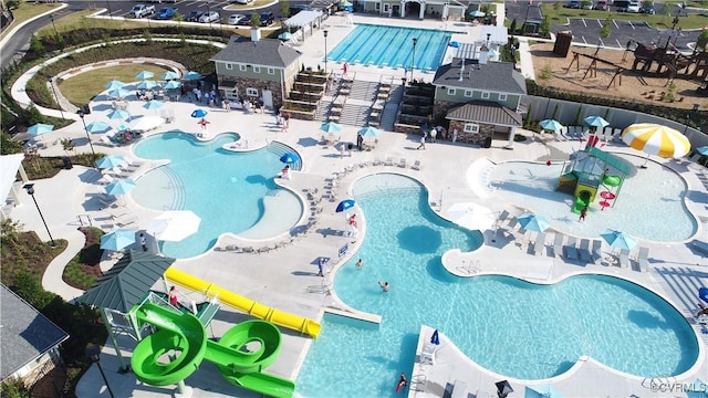 18751 Palisades Rdg, Moseley, VA 23120 - aerial view of a pool