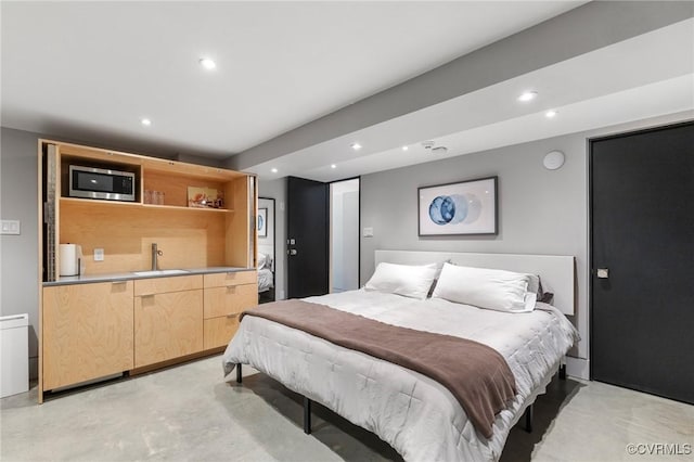 114 S Colonial Ave, Richmond, VA 23221 - bedroom featuring recessed lighting and concrete flooring