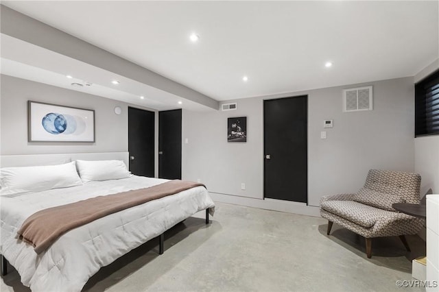 114 S Colonial Ave, Richmond, VA 23221 - bedroom featuring finished concrete flooring and recessed lighting