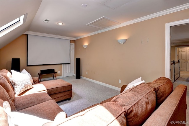 2520 Nathaniell Powell Rd, Williamsburg, VA 23185 - carpeted home theater with crown molding