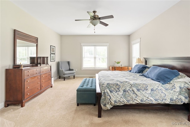 12025 Autumn Knoll Dr, Mechanicsville, VA 23116 - bedroom with light colored carpet and ceiling fan