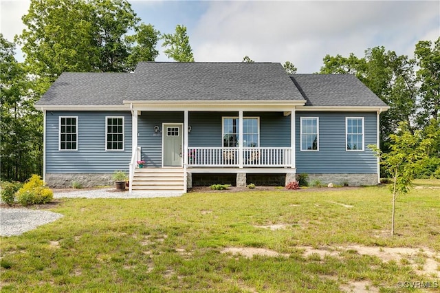 8315 Namozine Rd, Amelia Courthouse, VA 23002 - view of front of property featuring covered porch and a front yard