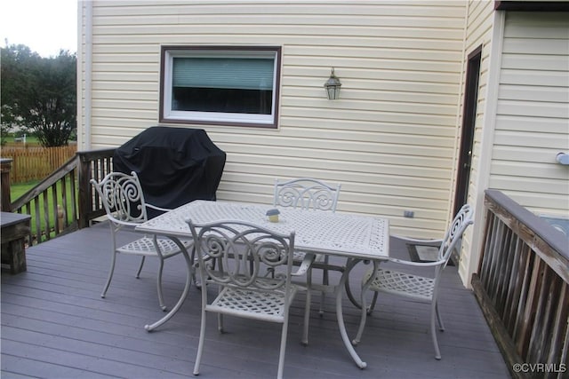 8318 Banshire Ct, Hanover, VA 23111 - wooden terrace with grilling area and outdoor dining space